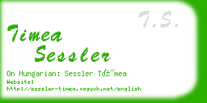 timea sessler business card